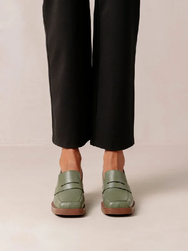 Alohas Roxanne Heeled Loafers Dusty Olive