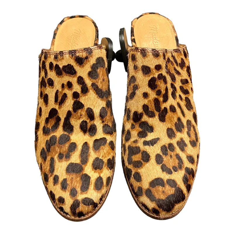 Animal Print Shoes Heels Block Madewell, Size 8.5