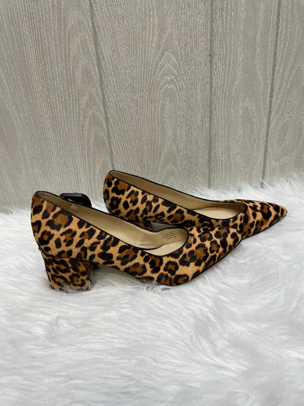 Animal Print Shoes Heels Block Nine West, Size 10