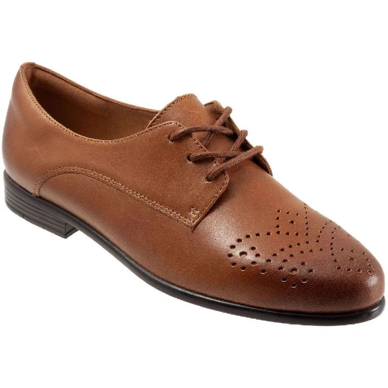 Livvy Womens Leather Wingtip Oxfords