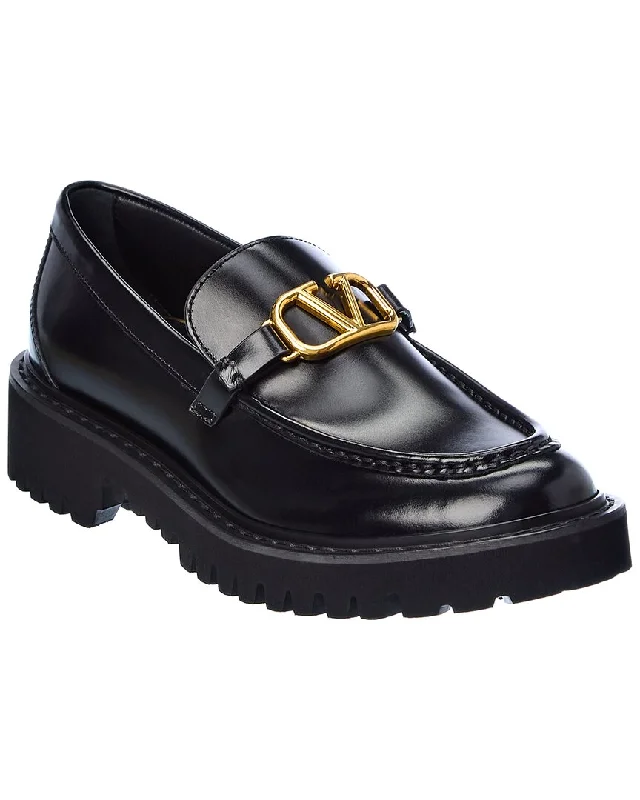 Valentino Vlogo Signature Leather Loafer