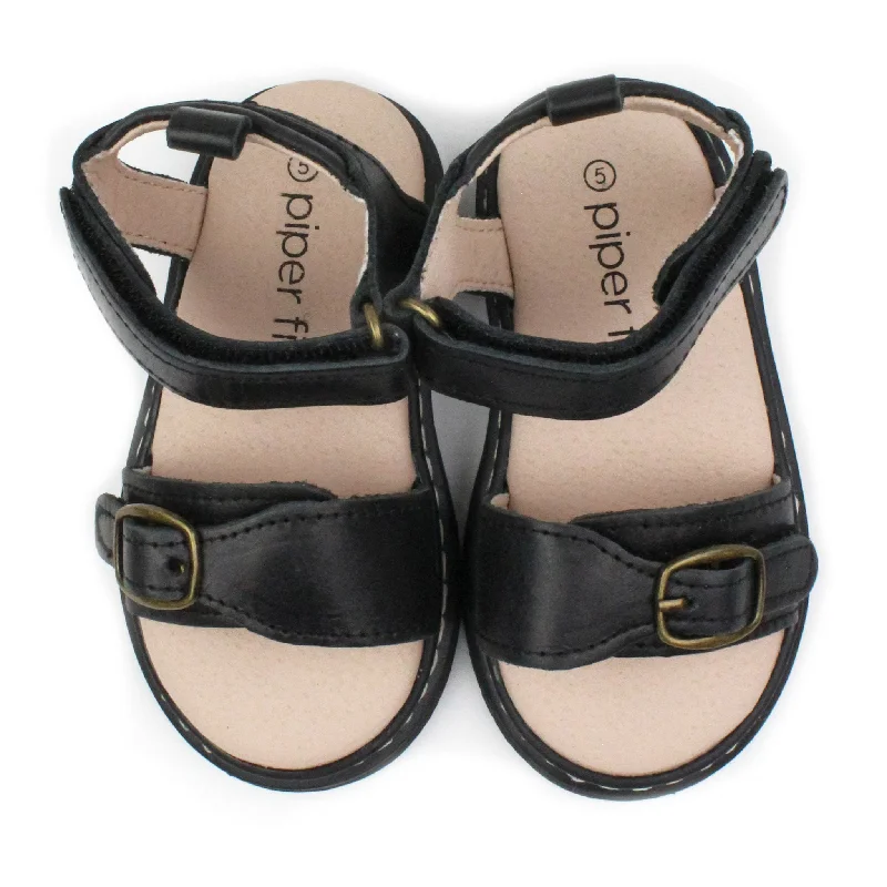 Black - Lug Sole Sandal