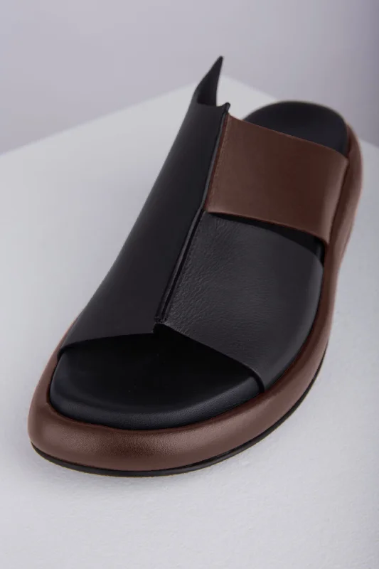 Ciambella Sandals in Nero Bruciato