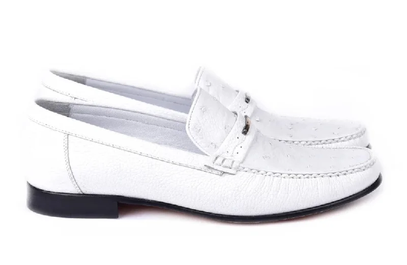 Corrente Style 3898 Ostrich Loafer White