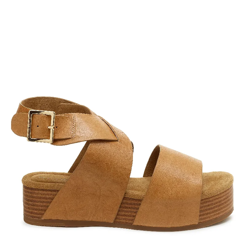 Dunes Tan Ankle Platform Sandals