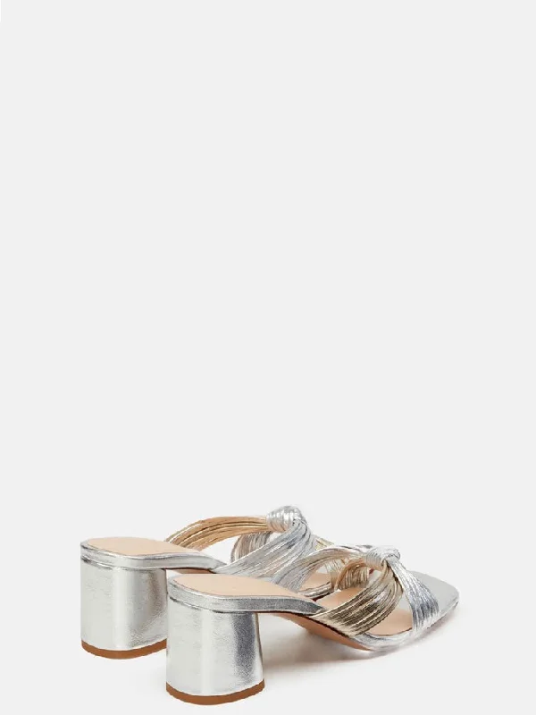 Fabienne Chapot Monica Knot Mule Gold & Silver