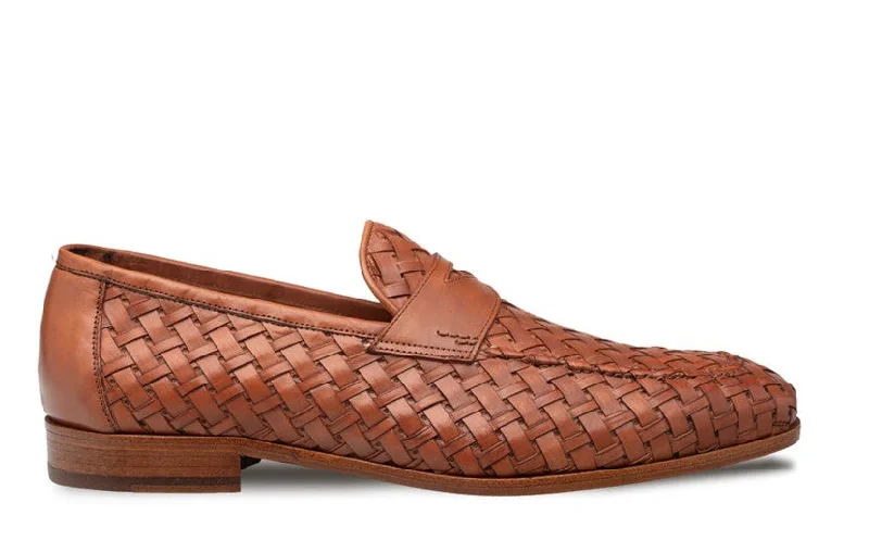 Mezlan ""Solomeo"" Woven Loafer Cognac