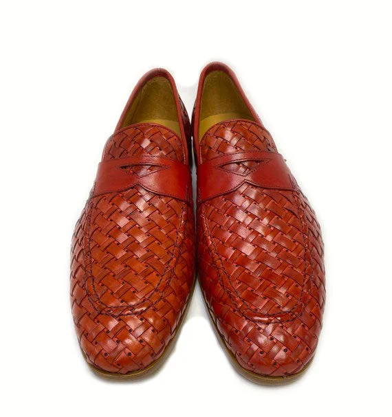 Mezlan ""Solomeo"" Woven Loafer Red