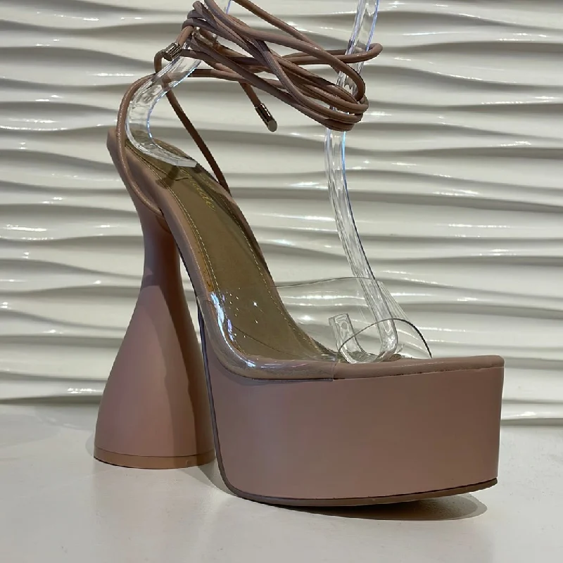 Reza Chunky Heel Platform (Nude)