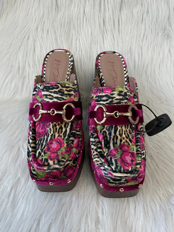 Shoes Heels Block By Betsey Johnson In Animal Print, Size: 10