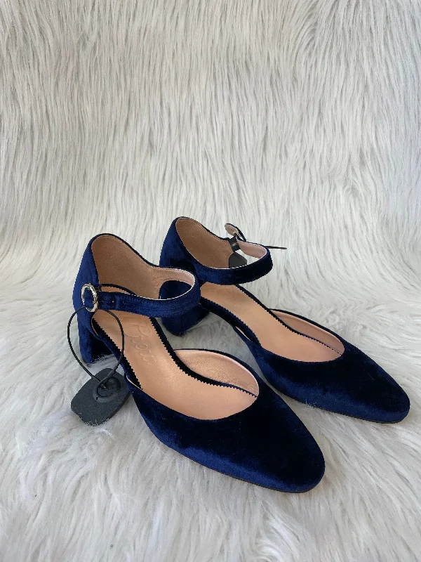 Shoes Heels Block By J. Crew In Blue, Size: 8