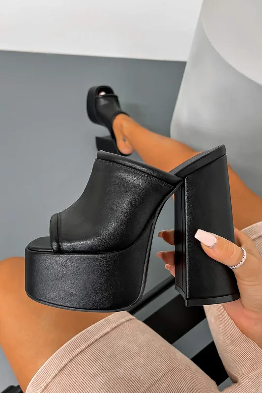 ZAYNA Super Chunky Platform Heels - Black