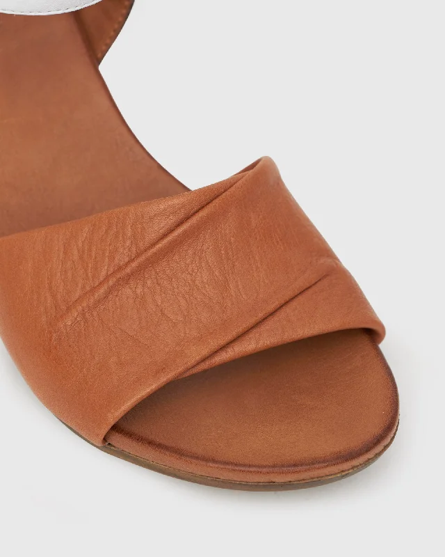 PERL Leather Wedge Sandals