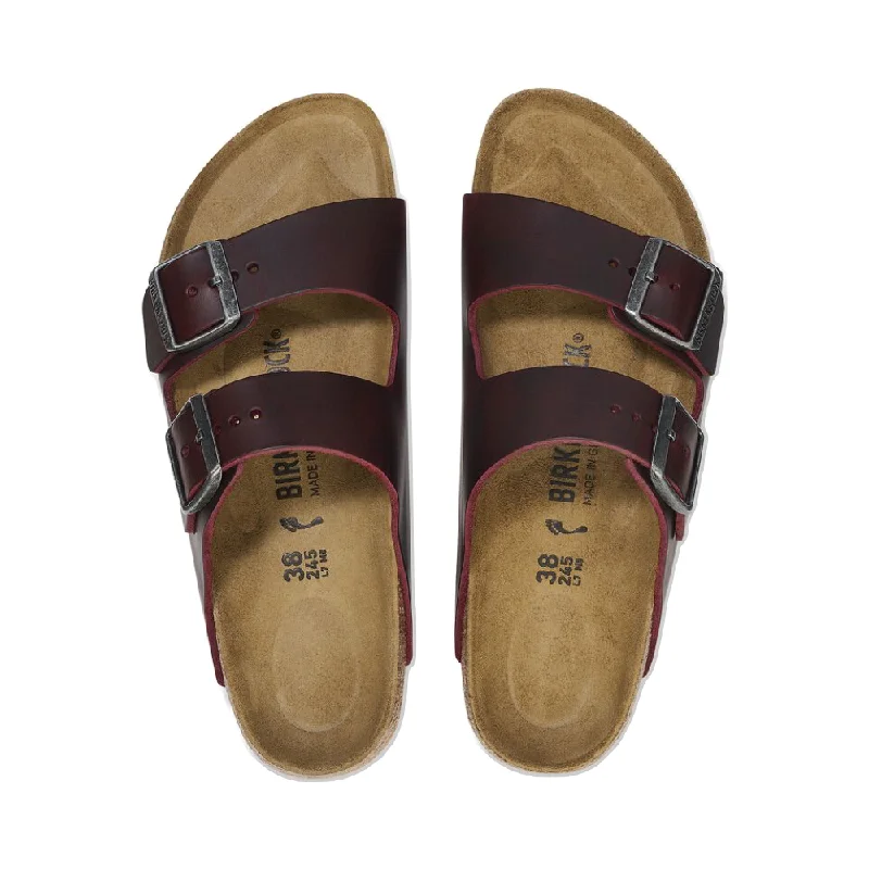 Birkenstock Arizona Oiled Leather Sandal in Zinfandel