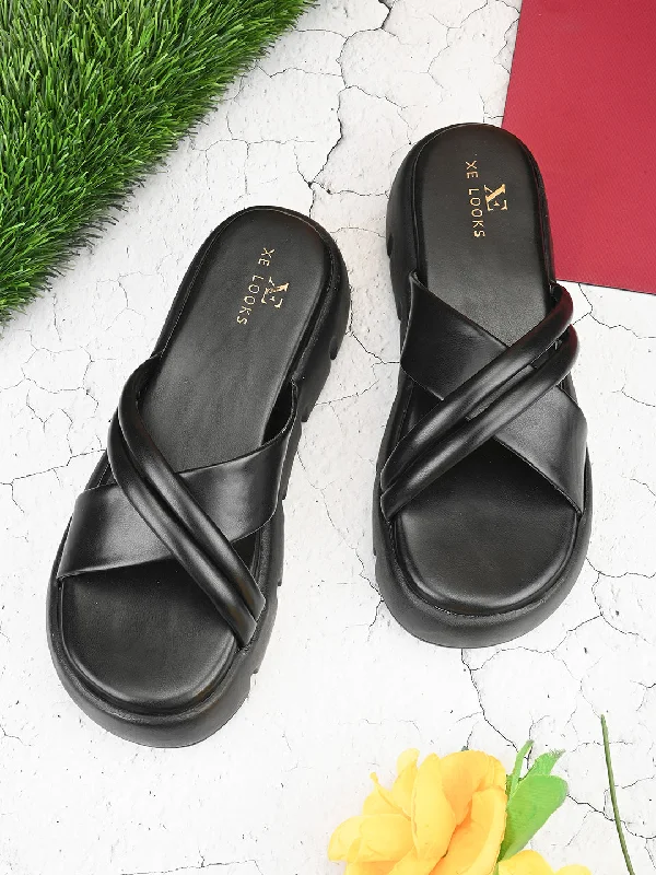 Chic & Modern Comfortable Cushion Platform Slippers