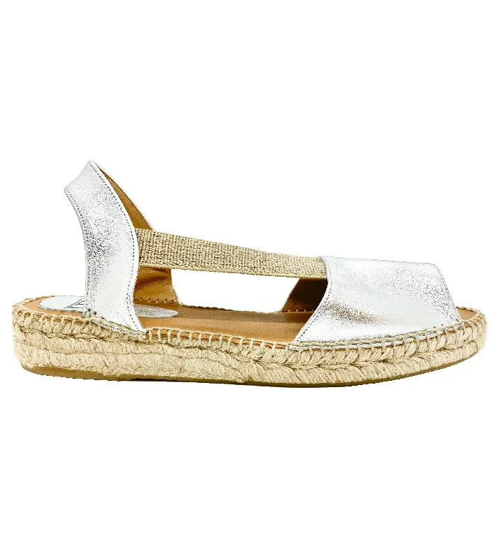 Easy 2 Low Heel Leather Espadrille Sandal