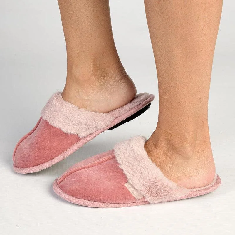 Hush Puppies Lunara Open Back Slippers - Dusty Pink