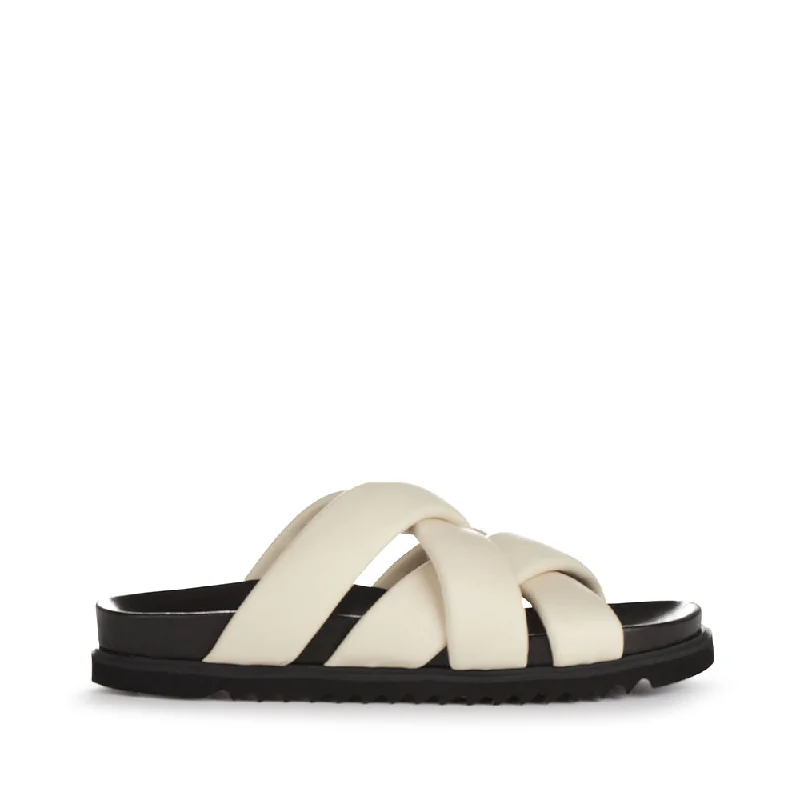 Josie White Leather Sandals