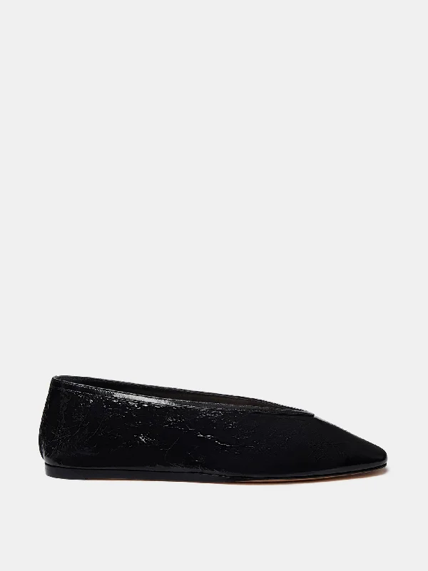 Luna Slipper / Black Naplack Leather