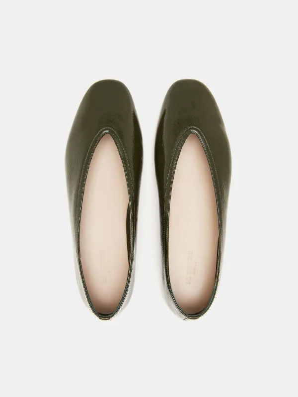 Luna Slipper / Green Patent Leather