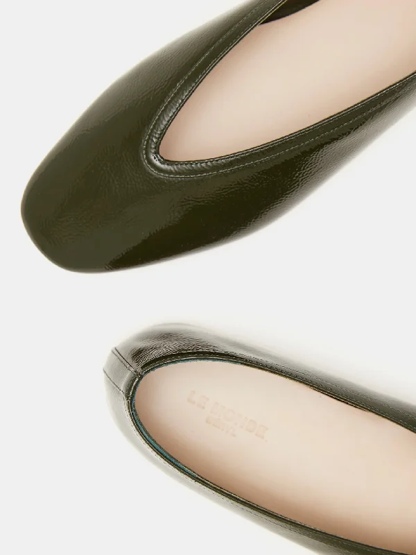 Luna Slipper / Green Patent Leather