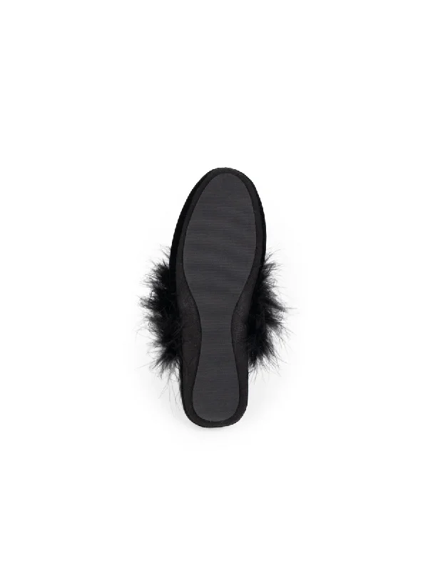 Party Velvet Feather Slippers