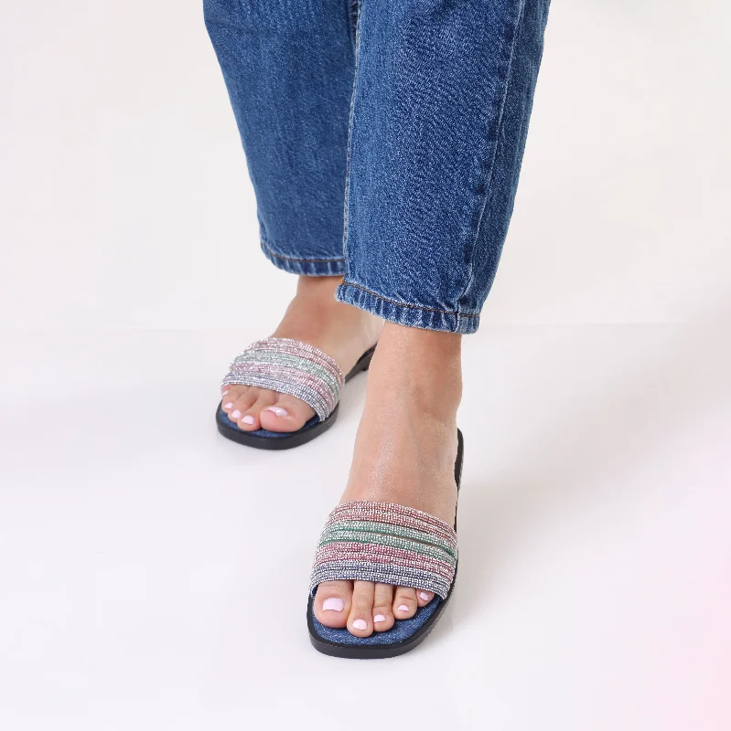 Strap Slipper | Rainbow