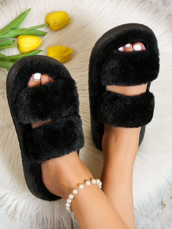 Platform Cotton Slippers