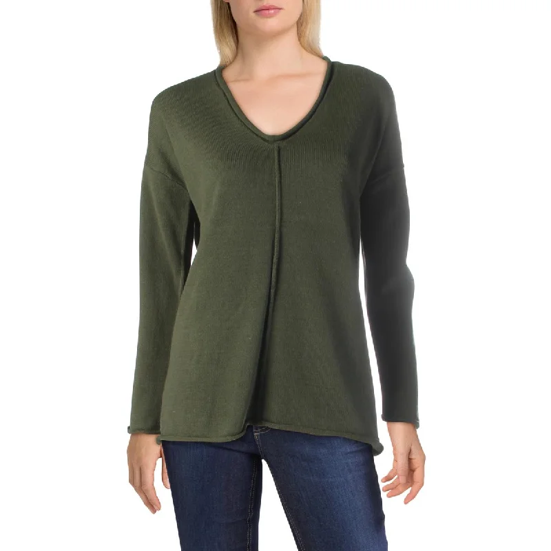 BCBG Max Azria Women's Drop Shoulder V-Neck Pullover Sweater