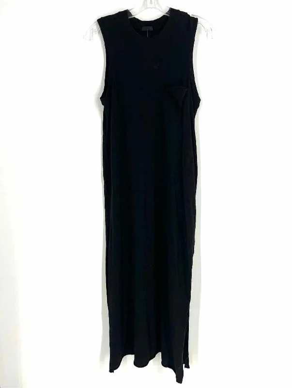 ATM Size S Black Solid Maxi Designer Dress