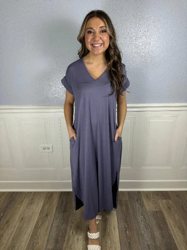 Dusty lavender tshirt maxi