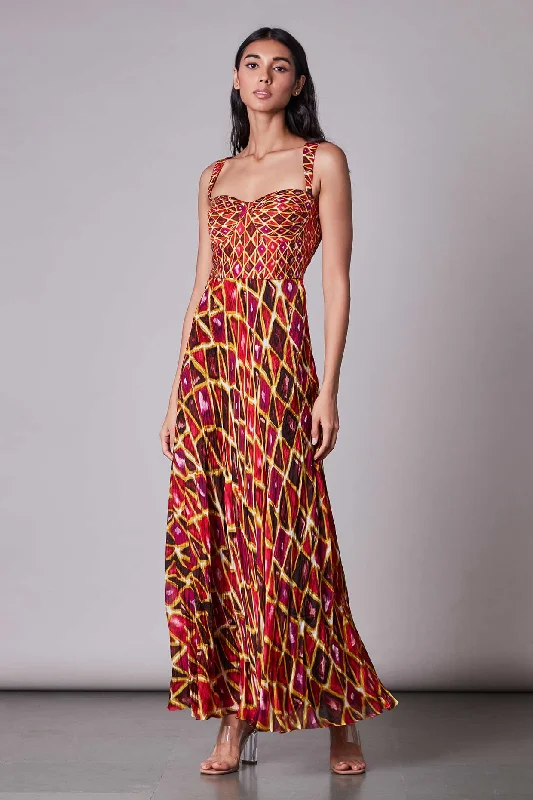 SK Diamond Print Maxi Dress AW21261