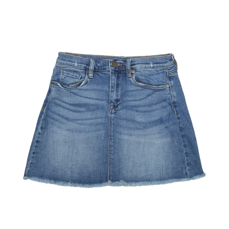 BLANK NYC Distressed Short Mini Skirt Blue Denim Womens M