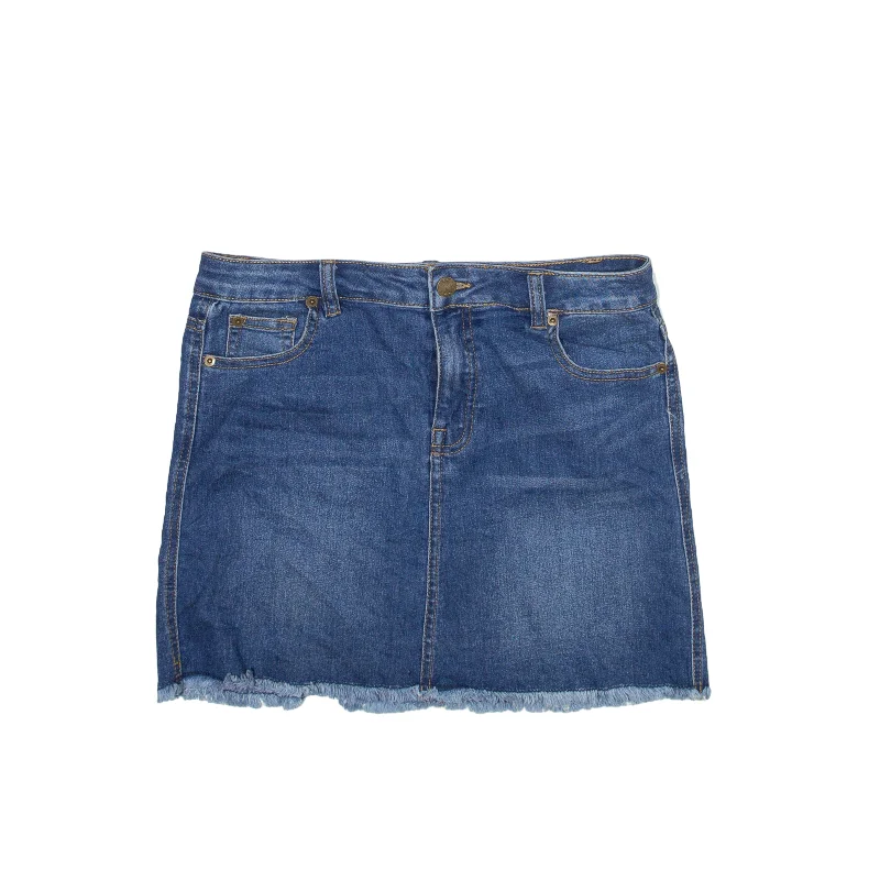 BLUE CANDY Denim Short Mini Skirt Blue Denim Womens M