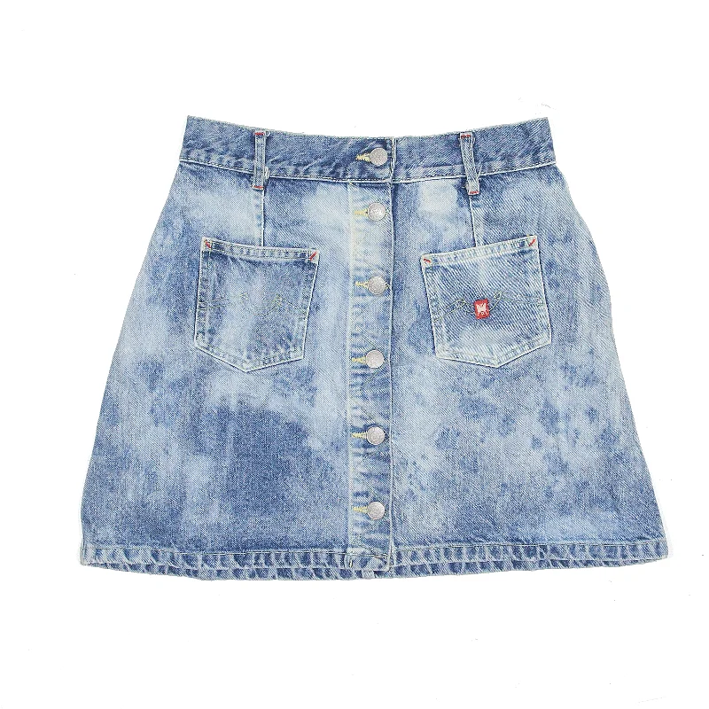 CHEVIGNON Y2k Tie-Dye Mini Blue Mini Skirt UK 6