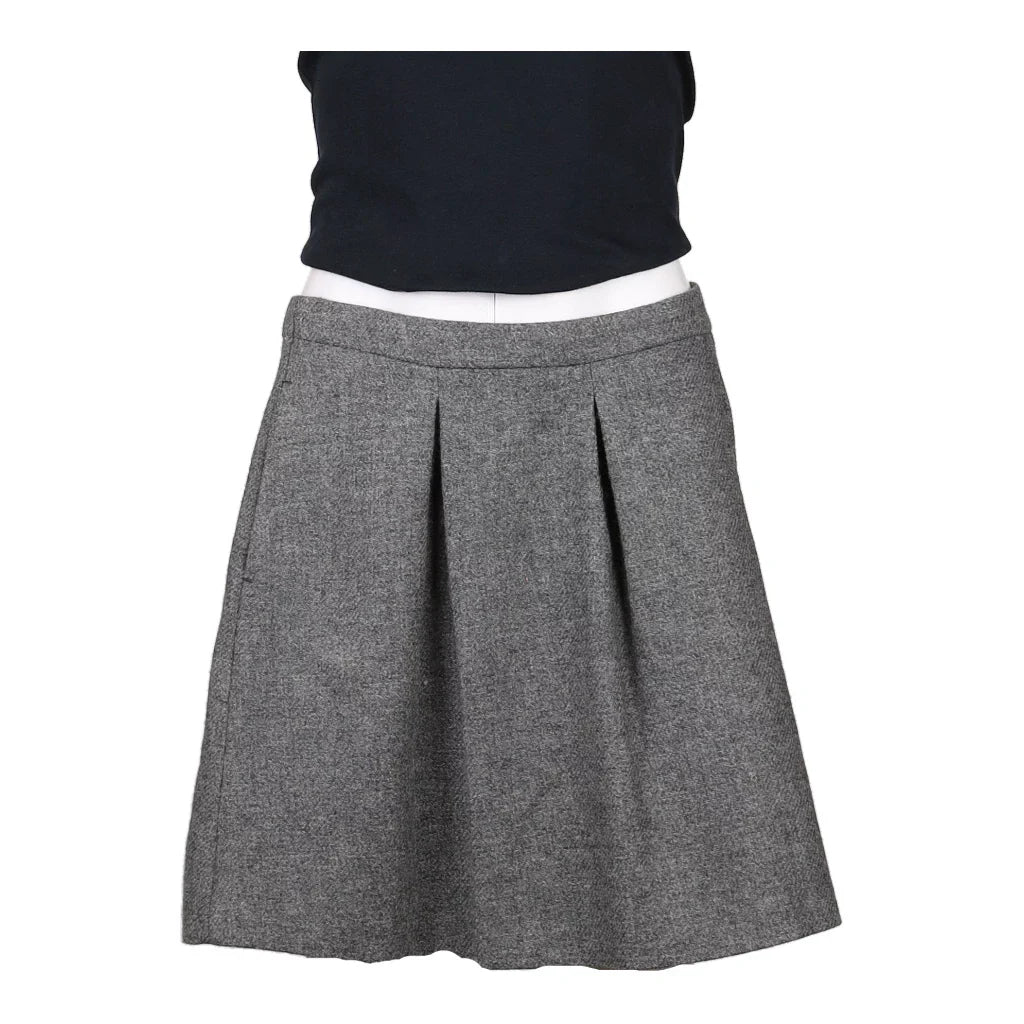 Moschino Jeans Mini Skirt - 32W UK 12 Grey Virgin Wool