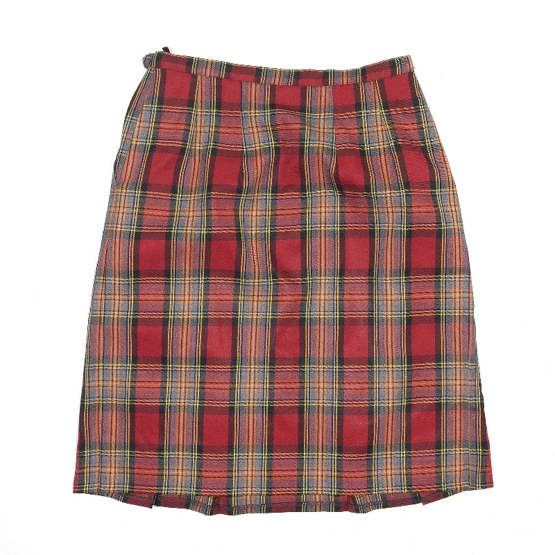 Pleated Mini Red Pleated Skirt UK 8