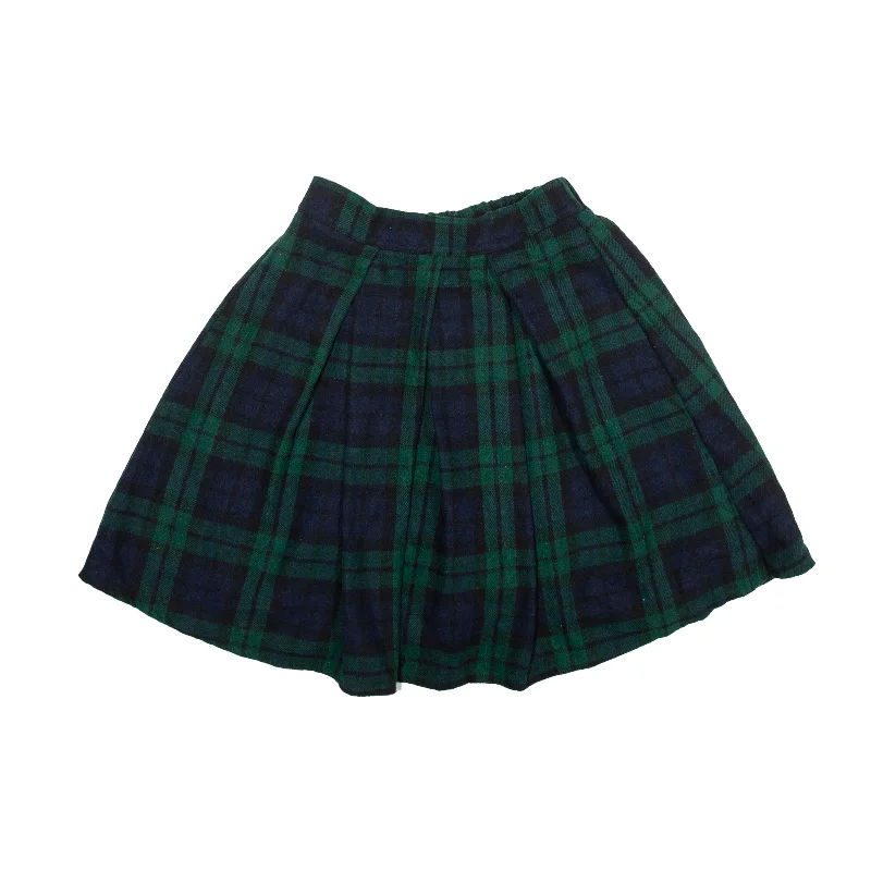 RYDIA Short Pleated Skirt Green Check Womens UK 4