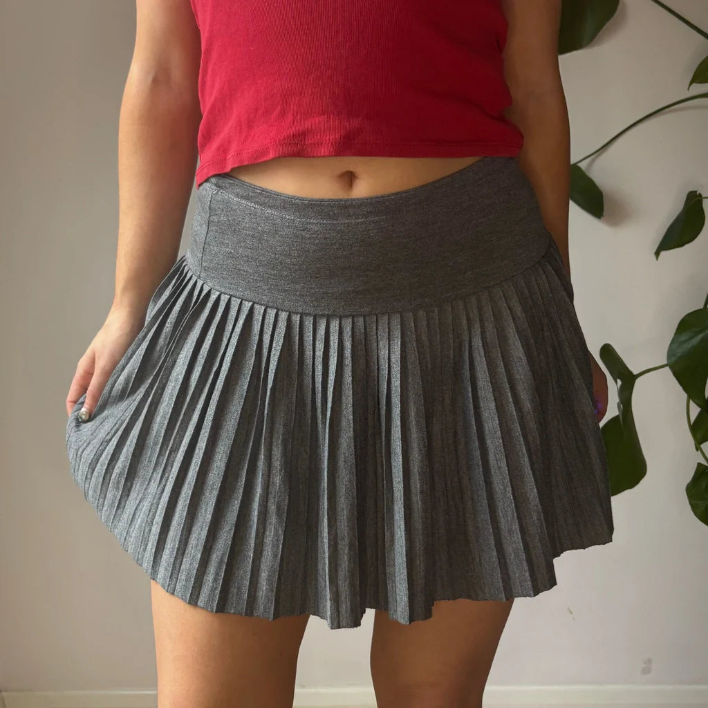 Terranova Mini Skirt - XS Grey Cotton