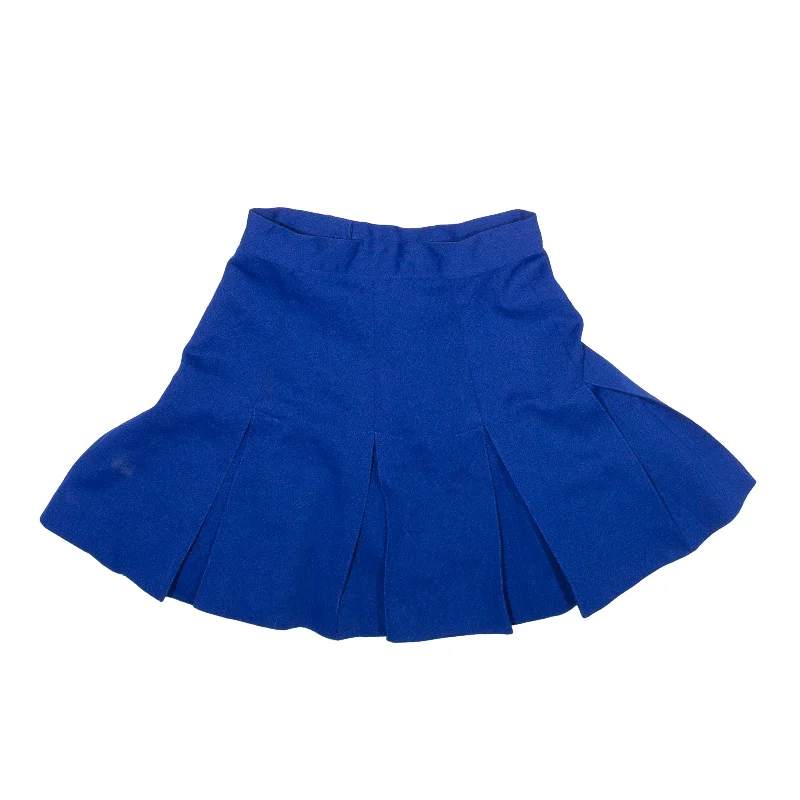 Y2K Pleated Short Mini Skirt Blue Womens XS