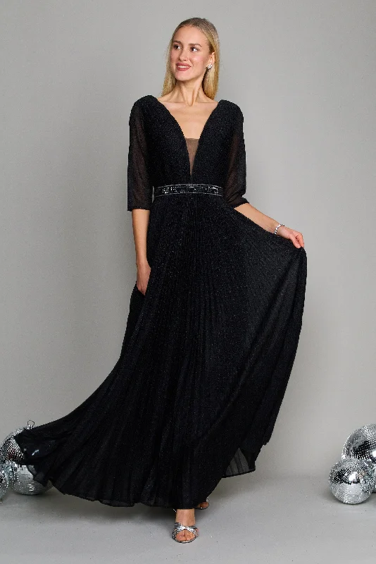 Dylan & Davids Long Sleeve Formal Evening Dress Black