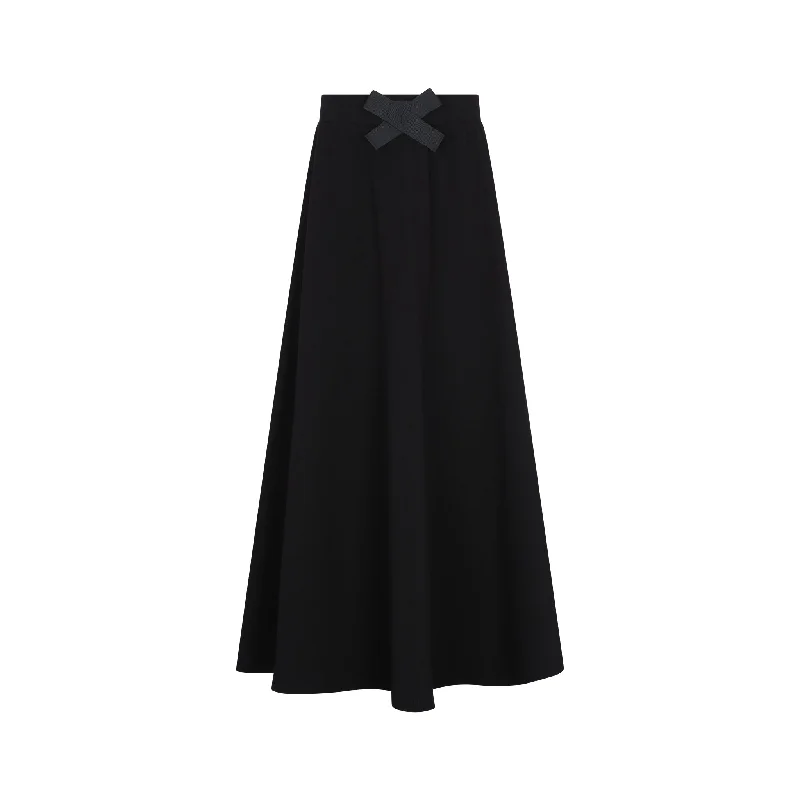 Little Parni Black Logo Maxi Skirt