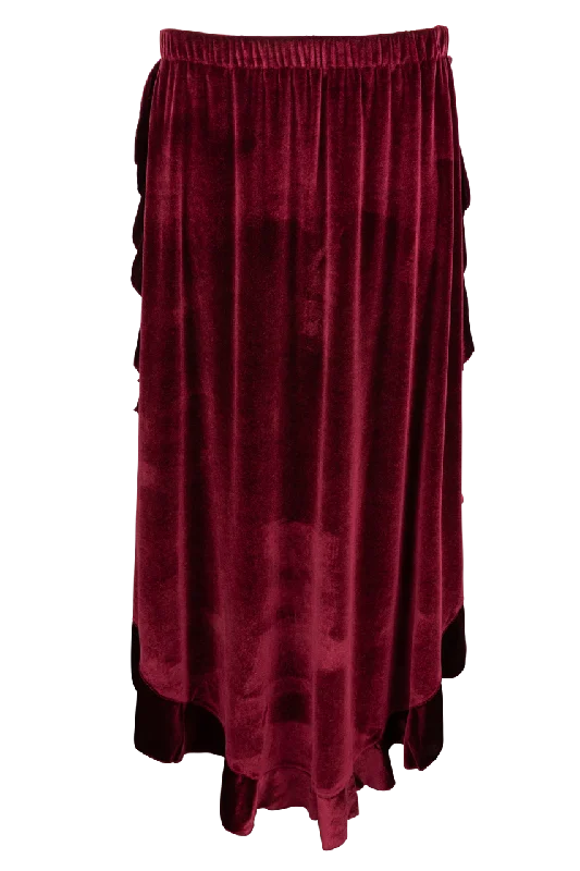 Tasha Polizzi Red Velvet Maxi Skirt