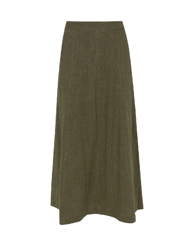 Tiana Long Skirt - Evergreen