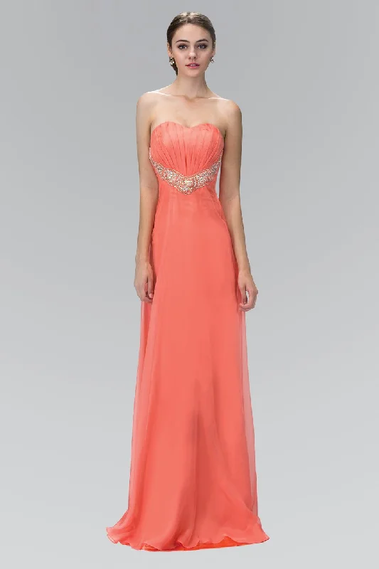 Elizabeth K - GL1123 Pleated Sweetheart Bead Embellished Dress A-line unclassified dresses Elizabeth K - GL1123 Pleated Sweetheart Bead Embellished Dress A-line unclassified dresses
