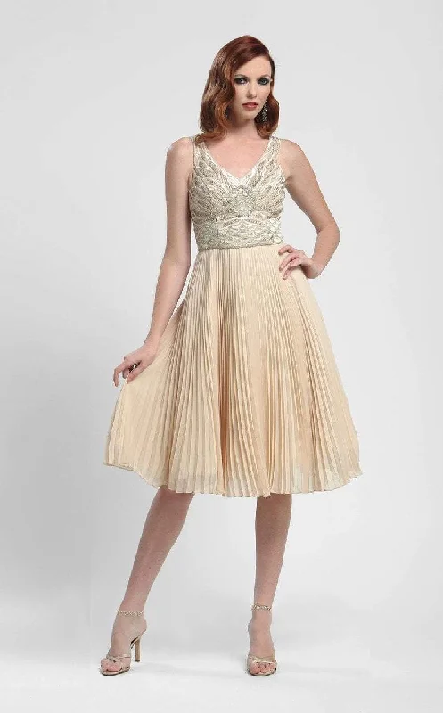 Sue Wong - N4136 Sleeveless Embroidered Accordion Pleat A-Line Dress Fashionable unclassified dresses Sue Wong - N4136 Sleeveless Embroidered Accordion Pleat A-Line Dress Fashionable unclassified dresses