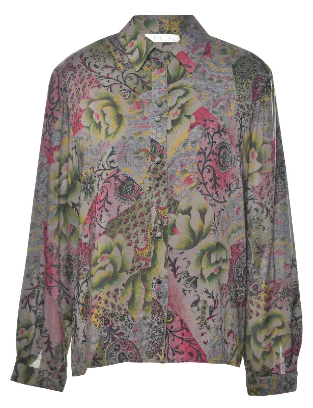 Floral Blouse - L