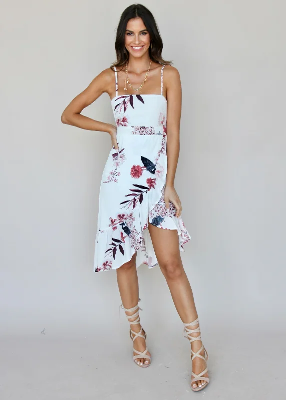 Plain Sight Dress - White Floral