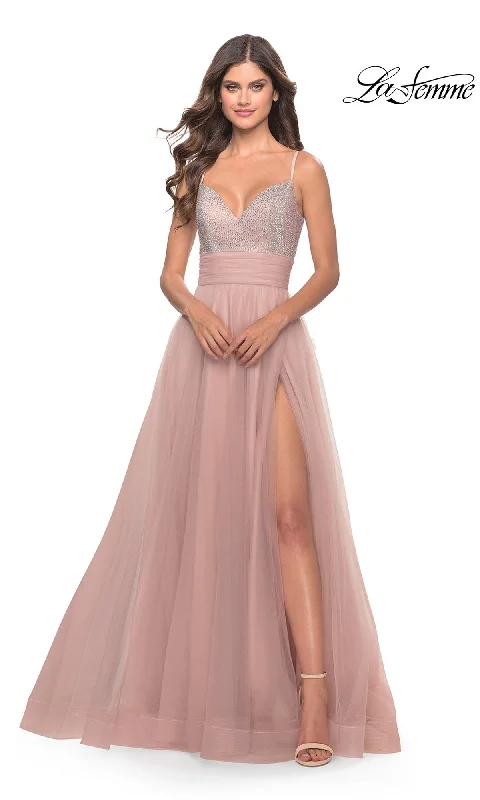 Beaded-Bodice Tulle Prom Ball Gown 31238 Tulle Dress Outfit