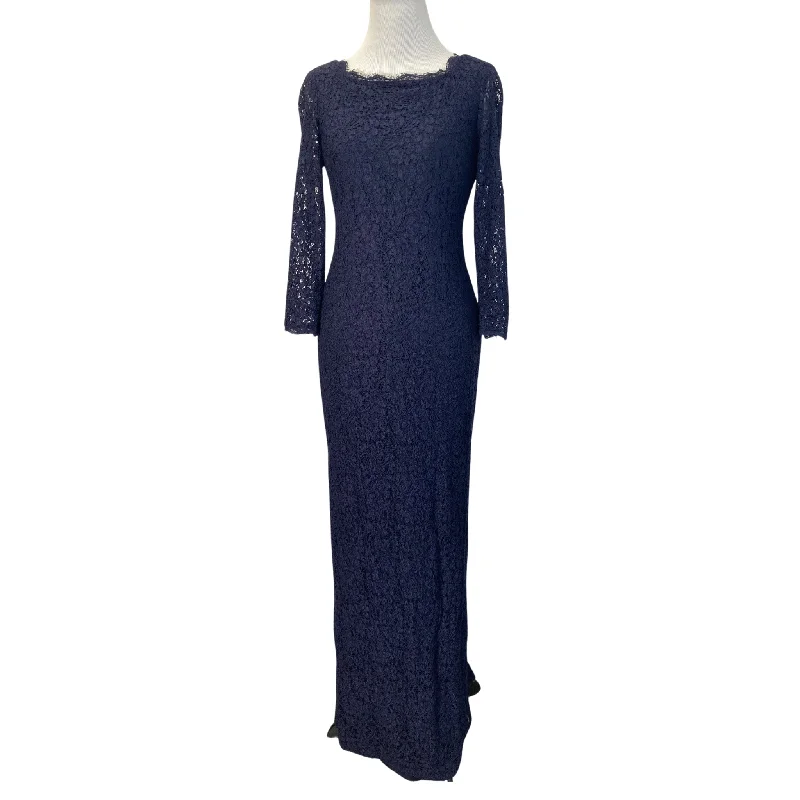 Navy Lace Gown (S) Lace Cocktail Gown